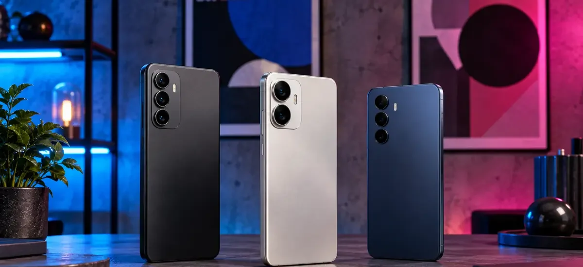 Três celulares representando as melhores opções Motorola custo-benefício de 2026.