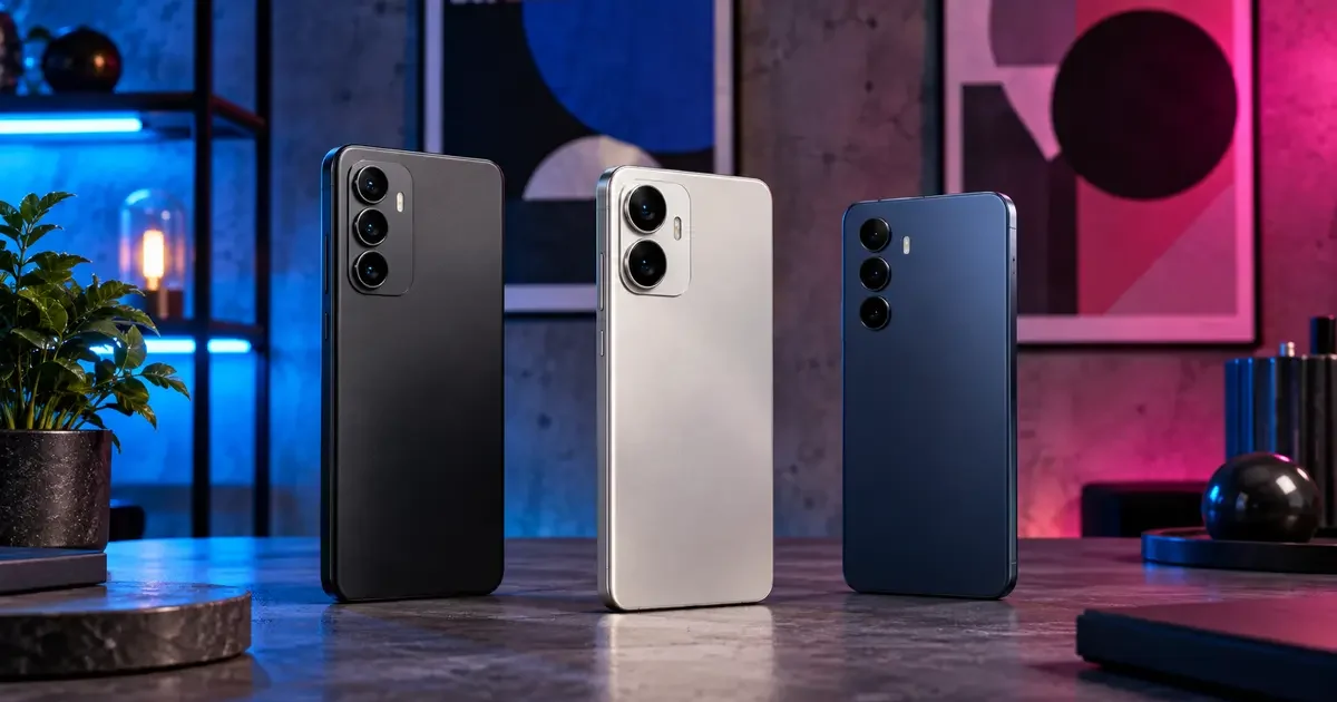 Três celulares representando as melhores opções Motorola custo-benefício de 2026.