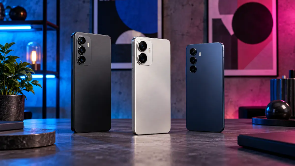 Três celulares representando as melhores opções Motorola custo-benefício de 2026.