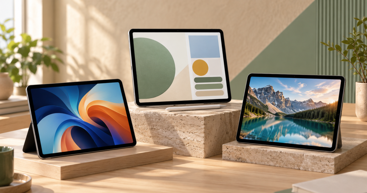 Três dos melhores tablets custo-benefício de 2026 para estudar, trabalhar e assistir a vídeos.